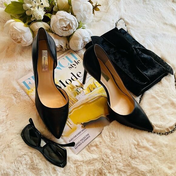 ♥️ Black Stiletto d’Orsay Heels/Shoes, size 8.5 - Picture 4 of 13